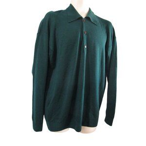 James Pringle Weavers of Inveness Dark Green Mens Sweater XL EUC